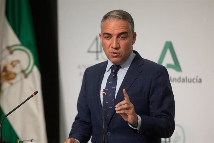 El consejero de la Presidencia, Administración Pública e Interior y portavoz del Gobierno andaluz, Elías Bendodo