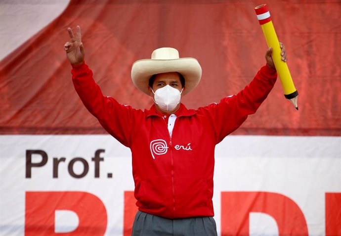 El candidat de Perú Lliure a la presidncia del país, Pedro Castillo.