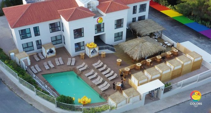 Perpesctiva desde el aire del Hotel Colors Benidorm.