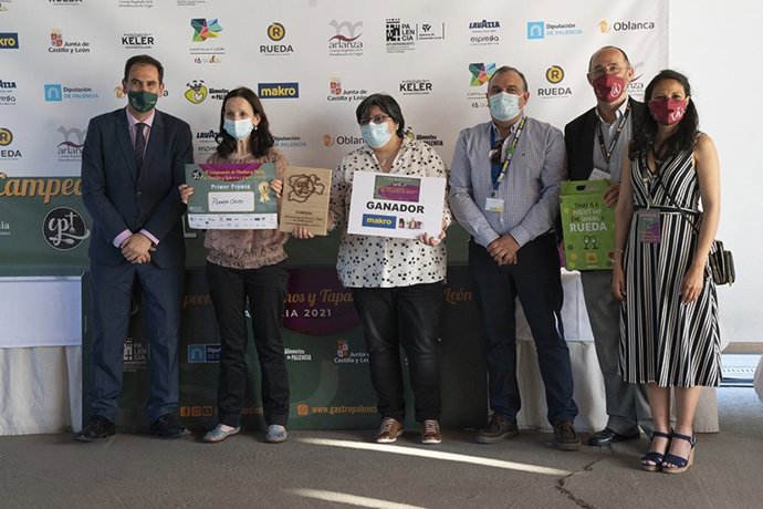 Entrega de premios en el II Campeonato de Pinchos y Tapas de Castilla y León.