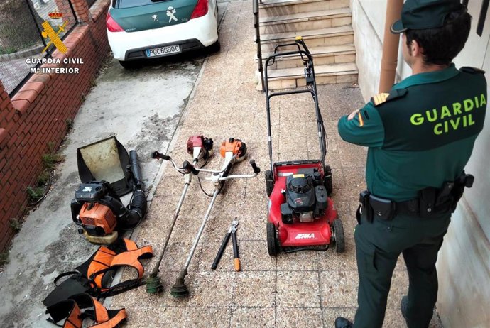 Maquinaria de jardinería robada en Maliaño