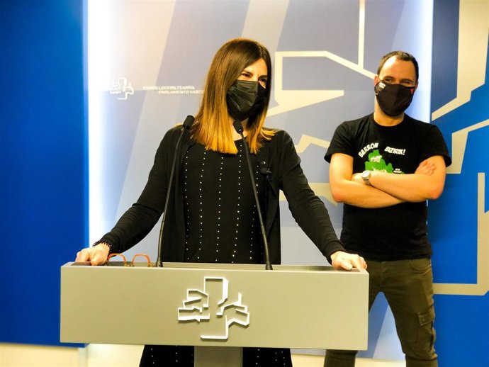 Archivo - La portavoz parlamentaria de Elkarrekin Podemos-IU, Miren Gorrotxategi