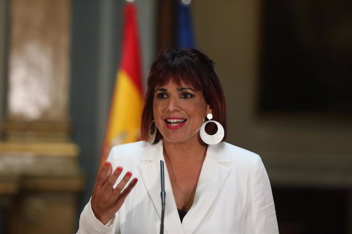 La líder de Anticapitalistas en Andalucía y diputada autonómica, Teresa Rodríguez interviene tras presentar una propuesta desde Andalucía en el Senado, a 24 de mayo de 2021, en Madrid (España). Hace dos meses, Rodríguez anunció que los diputados no adsc