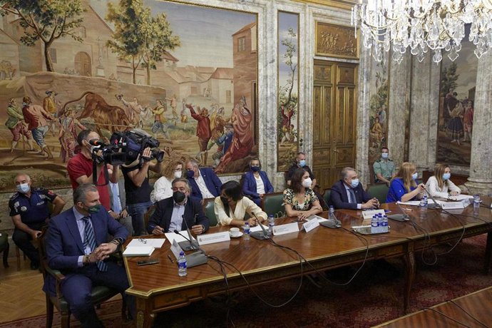Reunión de la Junta y el Consejo Local de Seguridad de la ciudad de Madrid, a 9 de junio de 2021