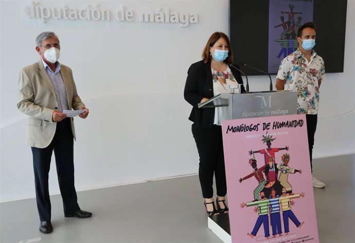 Presentación del evento de Cruz Roja Málaga 'Monólogos de humanidad', que se celebrará el 24 de junio en el auditorio Edgar Neville de la Diputación provincial