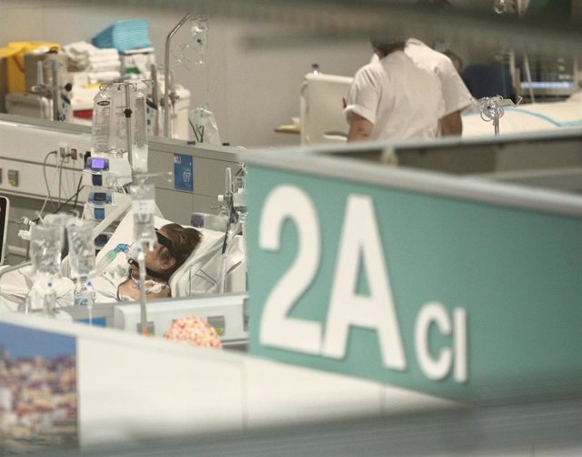 Archivo - Enfermos en la Unidad 2A del Hospital de Emergencias Isabel Zendal, Madrid (España)