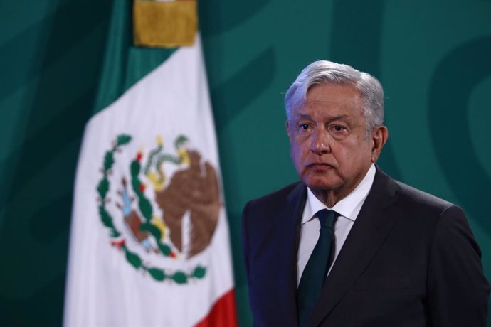 08 June 2021, Mexico, Mexico City: Mexican President Andres Manuel Lopez Obrador speaks during his daily press conference at the National Palace. Photo: -/El Universal via ZUMA Wire/dpa