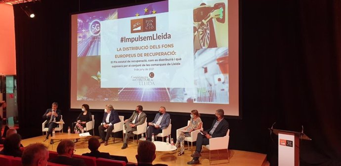 Acto en Lleida sobre los fondos Next Generation UE para la reactivación económica tras el Covid-19