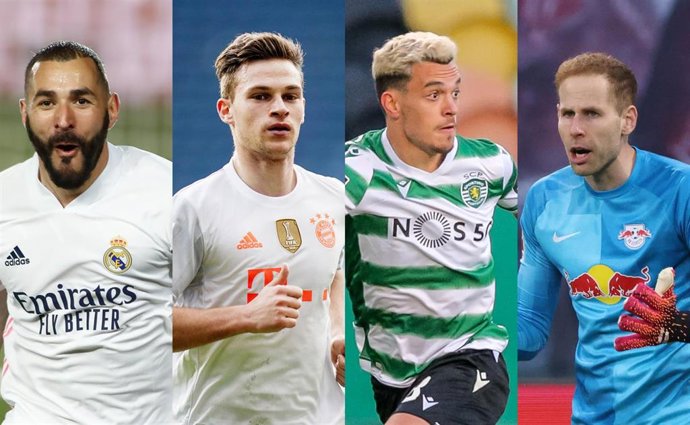 Karim Benzema, Joshua Kimmich, Pedro Gonalves y Peter Gulacsi