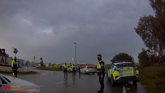 Imagen de archivo de un control de tráfico de la Policía Local de Arahal