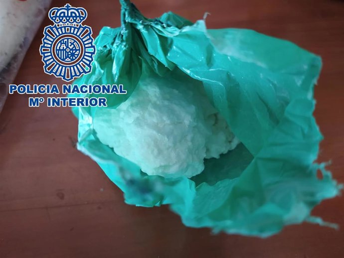 Cocaína en roca intervenida por la Policía Nacional en San Roque.