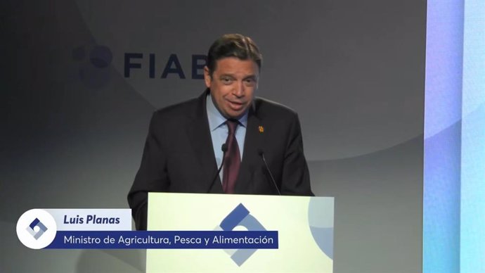 El ministro de Agricultura, Pesca y Alimentación, Luis Planas, durante su participación el foro de FIAB