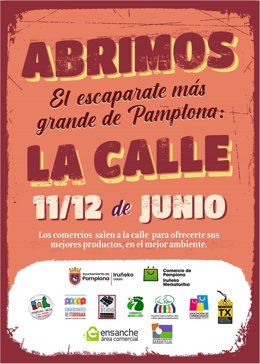 Cartel de la iniciativa 'El comercio de Pamplona sale a la calle'