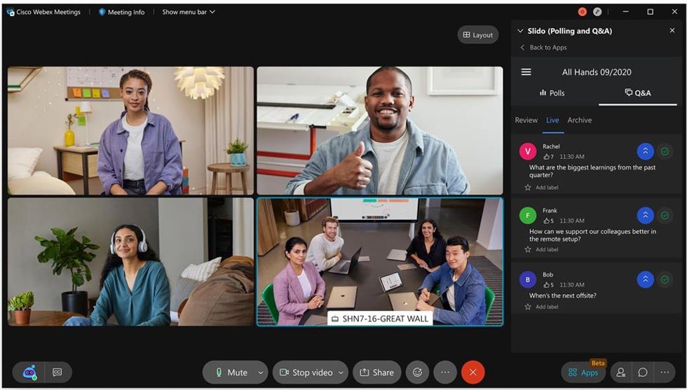 Reunión a través de la plataforma Webex