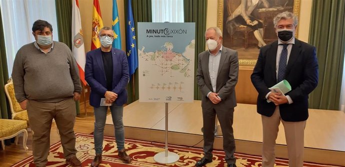 Presentación en el Ayuntamiento de Gijón del mapa 'Minuto Xixón'