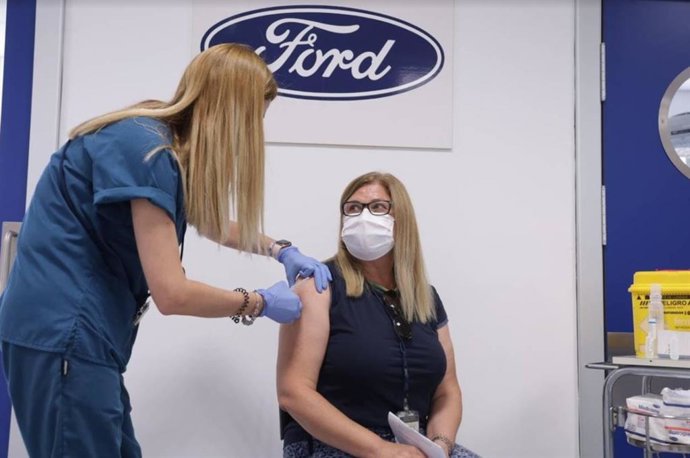 Vacunación en Ford Almussafes (Valencia).