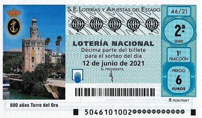 Décimo conmemorativo del octavo centenario de la Torre del Oro