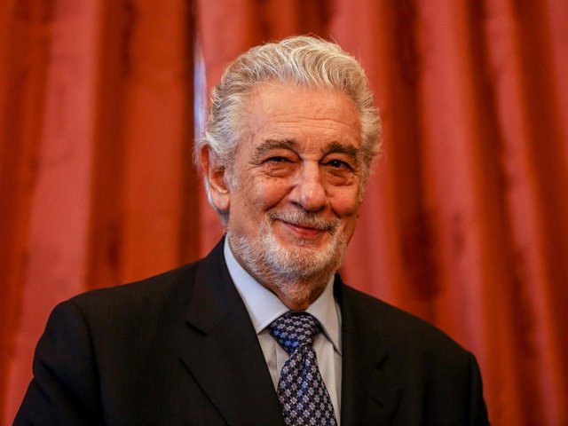 El tenor Plácido Domingo, durante el acto por el que ha recibido el título de ‘Embajador Honorario del Patrimonio Mundial de España’