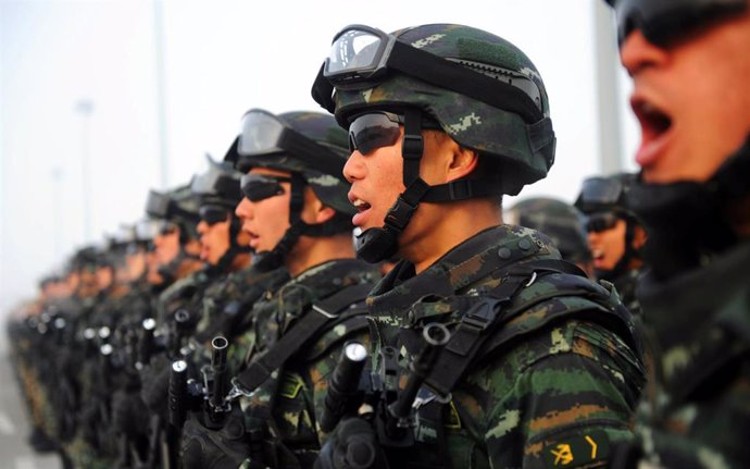 Archivo - Fuerza paramilitar para combatir a los uigures en China