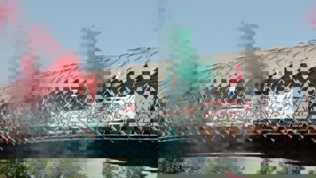 Trabajadores de Abengoa en la manifestación de este jueves