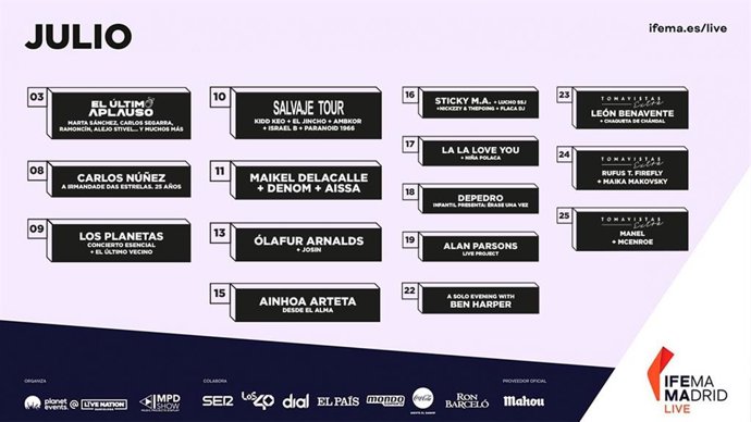 Conciertos de La Explanada en Ifema Madrid