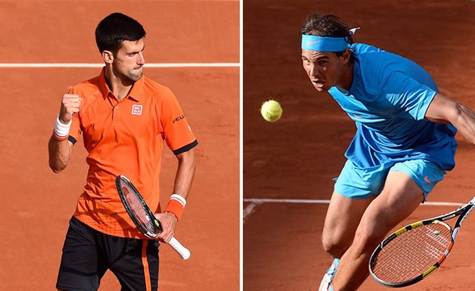 Archivo - Djokovic y Nadal se enfrentan en Roland Garros.