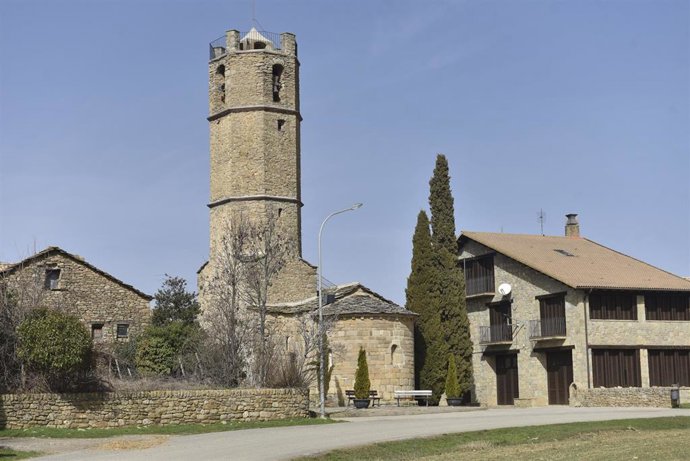 Archivo - Iglesia del municipio de Monesma y Cájigar en Huesca, Aragón (España), a 25 de febrero de 2021. 