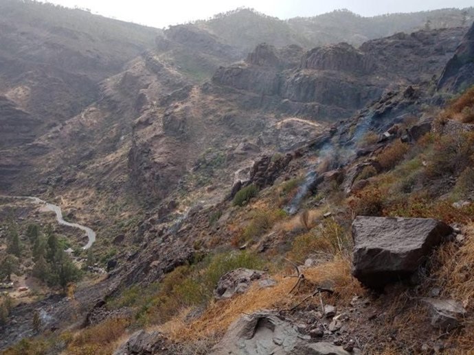 Contado de incendio en Mogán (Gran Canaria)