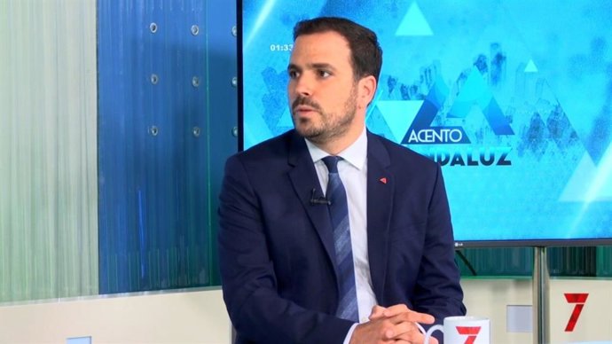 El ministro de Consumo, Alberto Garzón, en una entrevista en 7TV Andalucía.