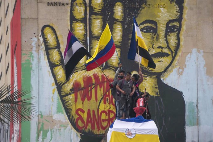Manifestaciones antigubernamentales en Colombia.