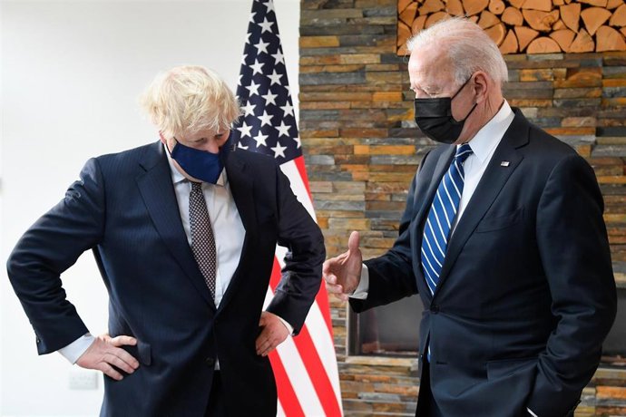 Boris Johnson, primer ministro de Reino Unido, y Joe Biden, presidente de Estados Unidos