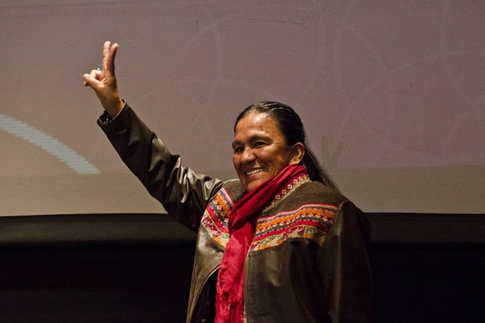 Archivo - La activista indígena argentina y líder de la organización Tupac Amaru Milagro Sala.
