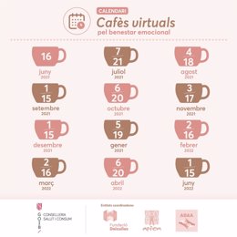 Cartel de los 'Cafés Virtuales' organizados por Salud.