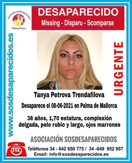 Tanya Petrova Trendafilova, desaparecida en Palma.