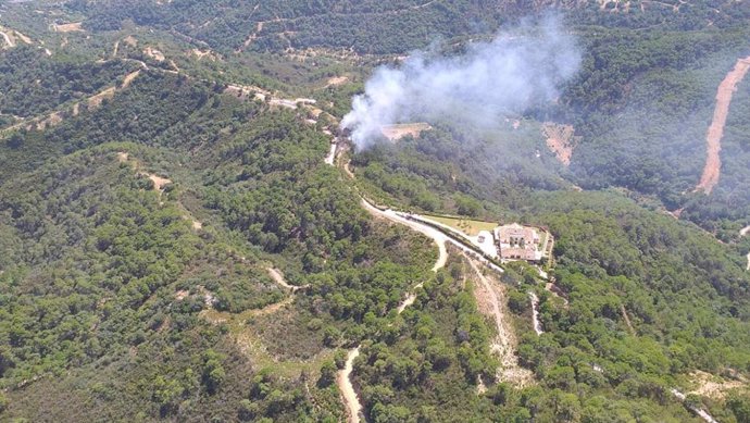 Incendio forestal en Estepona