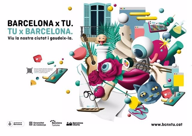 Barcelona lanza la campaña 'Barcelona x Tu. Tu x Barcelona' para reactivar el comercio y la restauración del centro de la ciudad.