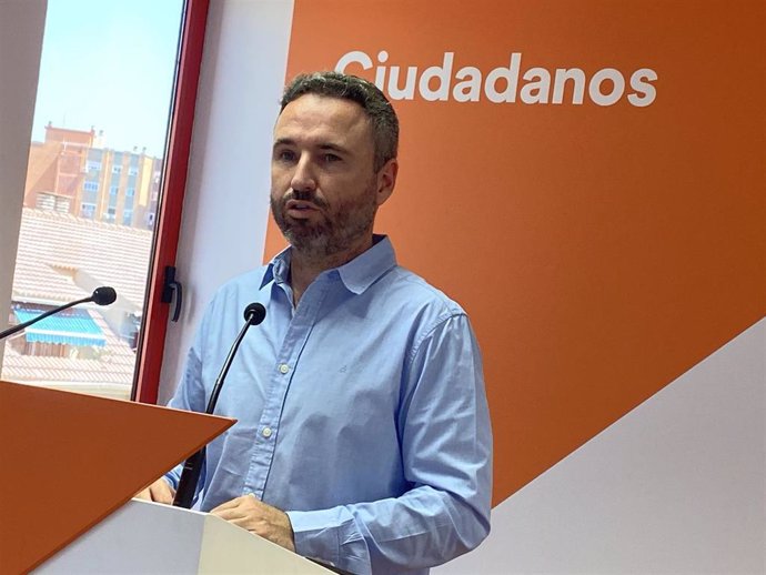 Guillermo Díaz, secretario de Comunicación de Cs Andalucía, en rueda de prensa