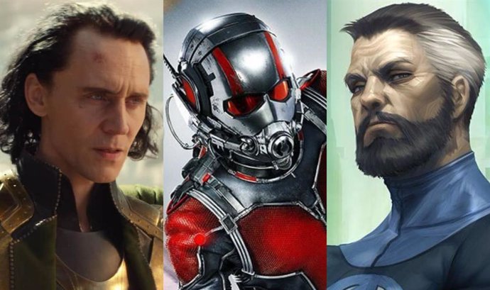 Loki, Ant-Man y Mr. Fantástico, personajes de Marvel