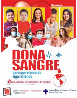 Cartel del Día Mundial del Donante de Sangre.