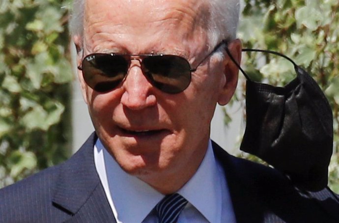 13 June 2021, United Kingdom, Carbis Bay: US President Joe Biden arrives for a plenary session as part of the G7 Summit. Photo: Phil Noble/PA Wire/dpa