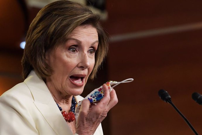 20 May 2021, US, Washington: US House Speaker Nancy Pelosi speaks during a press conference about the commission to investigate the 06 January 2021 riot at the US Capitol. Photo: Lenin Nolly/ZUMA Wire/dpa