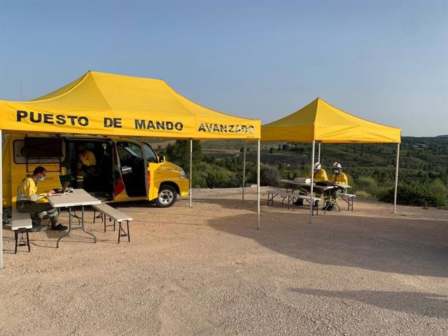 Puesto de Mando Avanzado de la Unidad de Defensa contra los Incendios Forestales de la Dirección General del Medio Natural