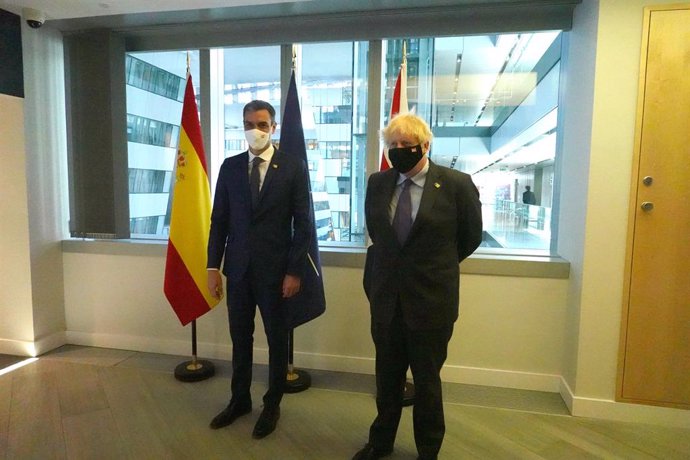 El presidente del Gobierno, Pedro Sánchez, se reúne con el primer ministro de Reino Unido, Boris Johnson
