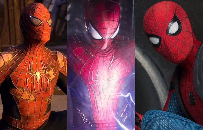 Archivo - Los tres Spider-Man forman parte del Universo Cinematográfico Marvel