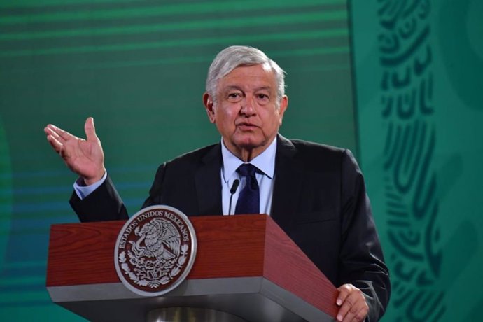 11 June 2021, Mexico, Mexico City: Mexican President Andres Manuel Lopez Obrador speaks during his daily press conference at the National Palace. Photo: El Universal/El Universal via ZUMA Wire/dpa