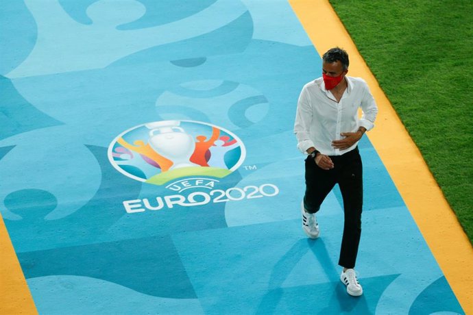 Luis Enrique durante el partido entre España y Suecia de la Eurocopa 2020