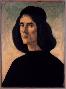 'Retrato De Michele Marullo Tarcaniota' De Sandro Botticelli (Florencia, 1445-1510).
