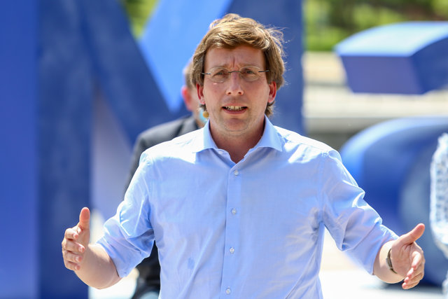 El alcalde de Madrid, José Luis Martínez-Almeida, preside el acto en el que el Ayuntamiento hacen balance de los dos años de gobierno, a 15 de junio de 2021