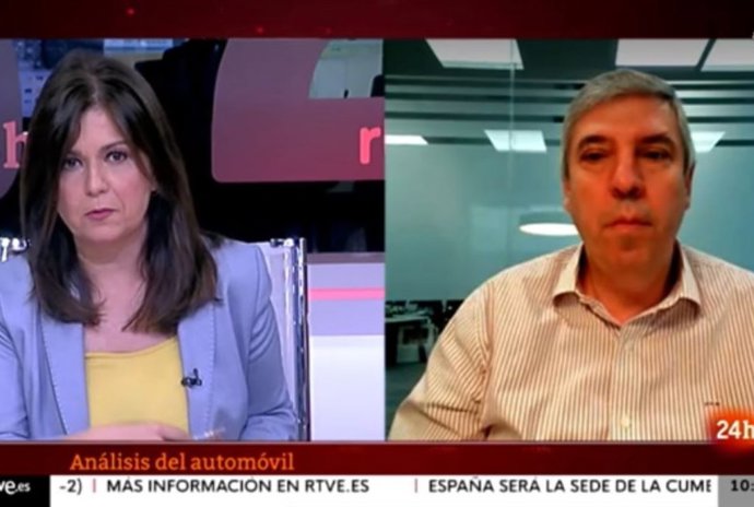 José Vicente de los Mozos en una entrevista en el canal 24h de RTVE.