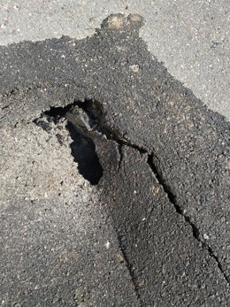 Hundimiento en la calle Miguel Pelillo de Mojados.